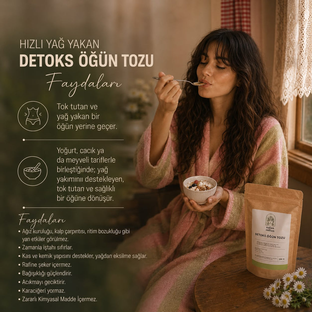 Hızlı Yağ Yakan Detoks Öğün Tozu (1 Aylık) 250 gr