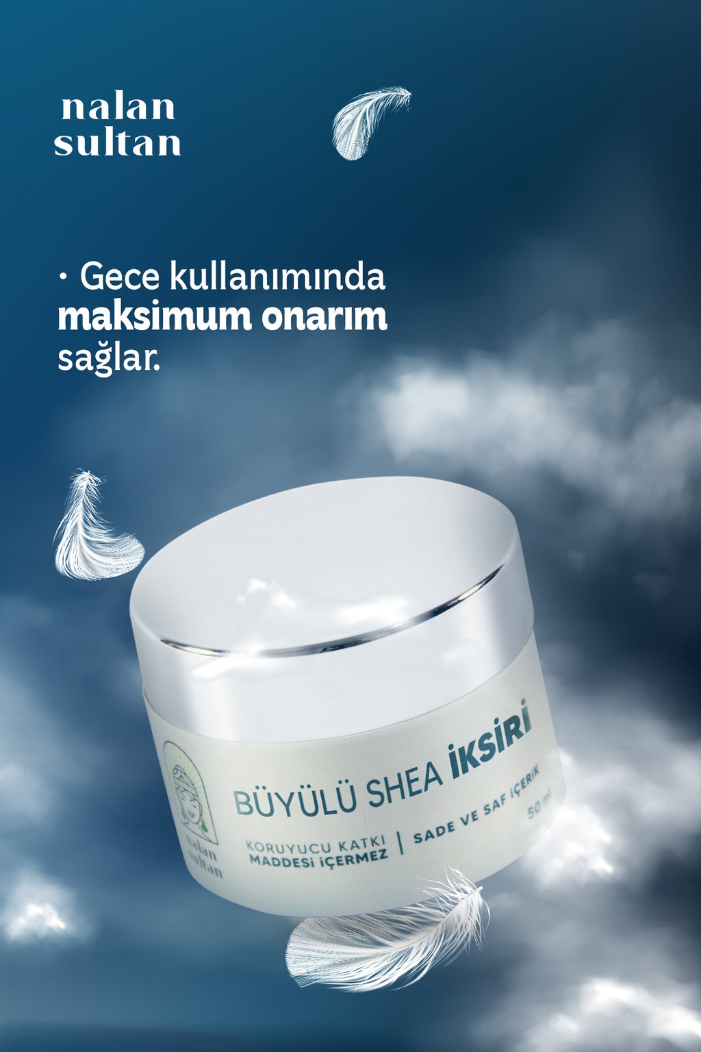 Nalan Sultan | Orijinal Shea Kremi, El Yüz Bakım Kremi, Yüksek Onarıcı Krem (50 ml)