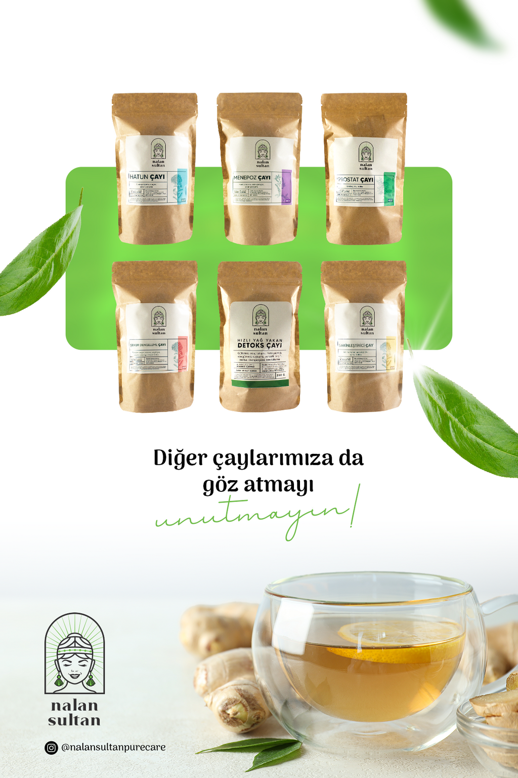 Hızlı Yağ Yakan Detoks Çayı | %100 Naturel Detoks Tea, Özel Formül (1 Aylık) 250 gr