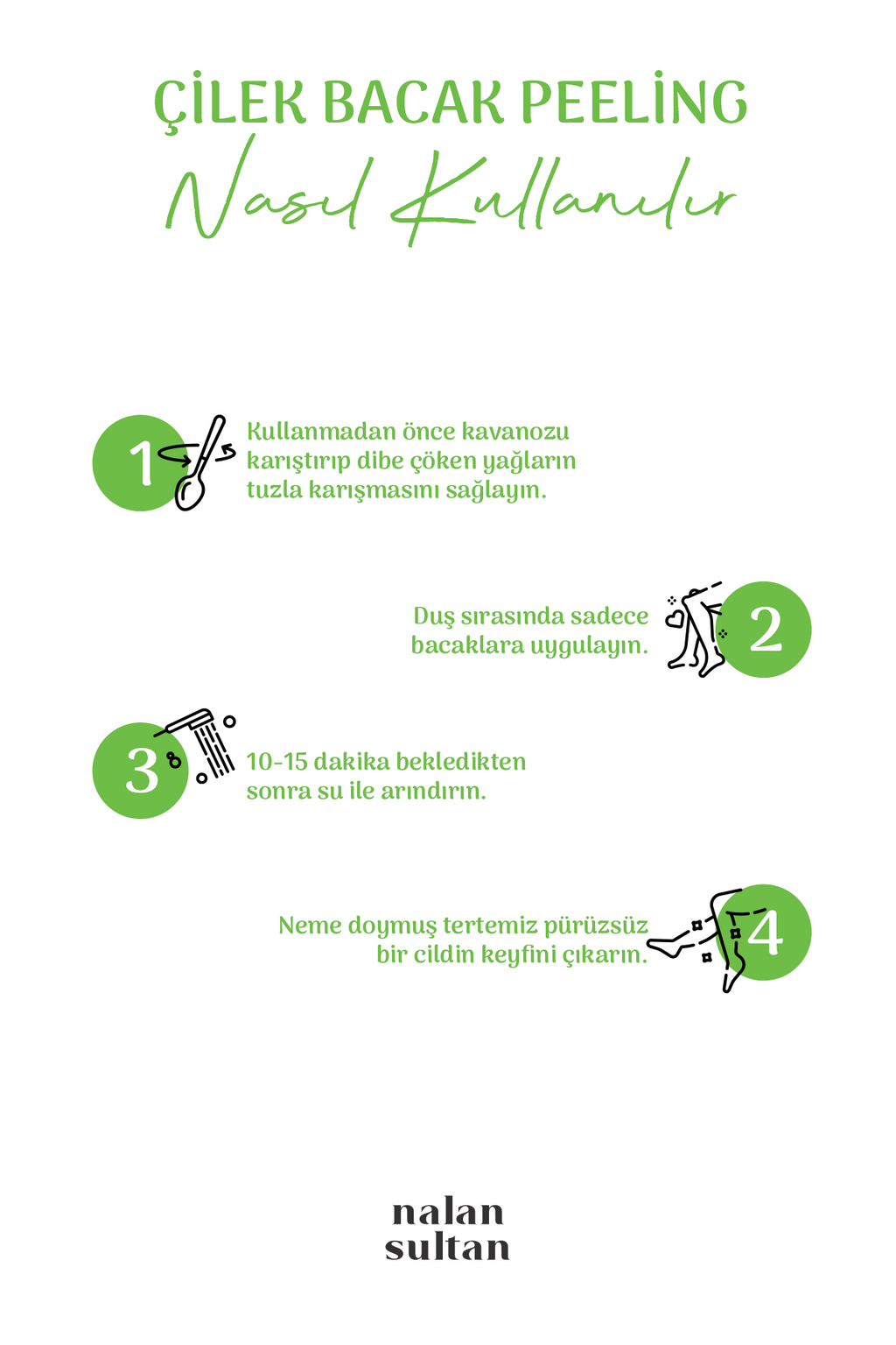 Nalan Sultan | Çilek Bacak Pelling |Yosun İçerikli Batık Giderici, Süper Besinli Spirulina Etkisi, Bitkisel (230 ml)