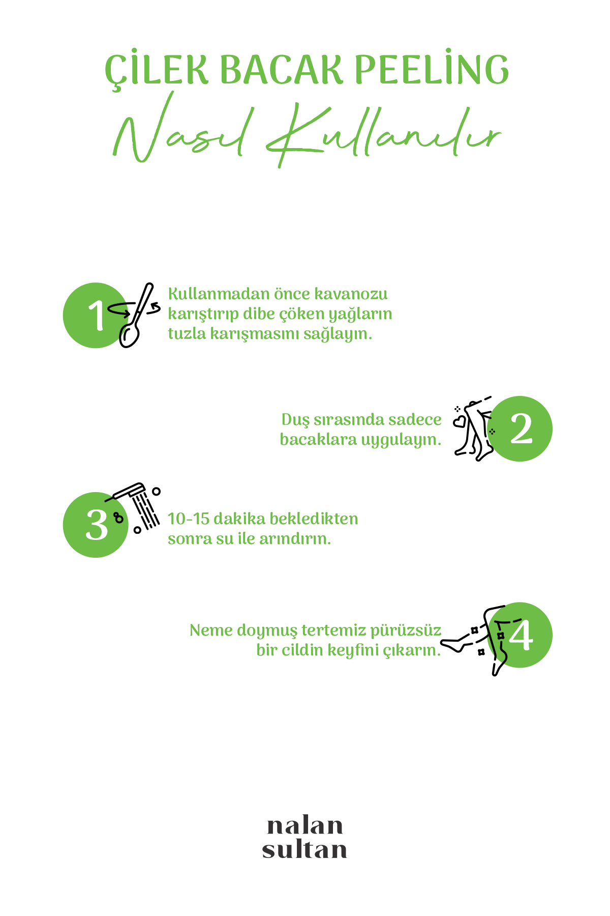 Nalan Sultan | Çilek Bacak Pelling |Yosun İçerikli Batık Giderici, Süper Besinli Spirulina Etkisi, Bitkisel (230 ml)