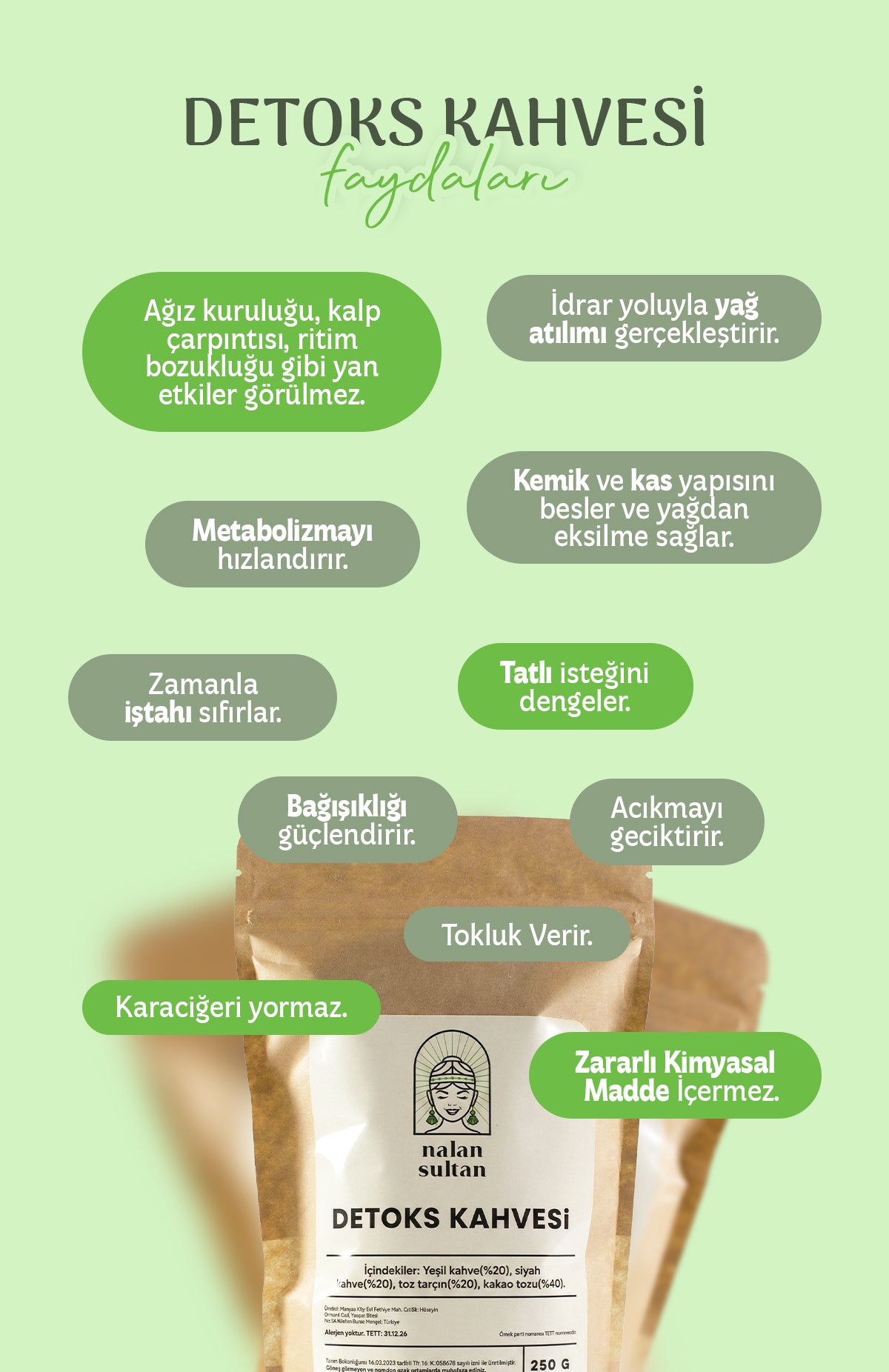 Hızlı Yağ Yakan Detoks Kahvesi (1 Aylık) 250 gr