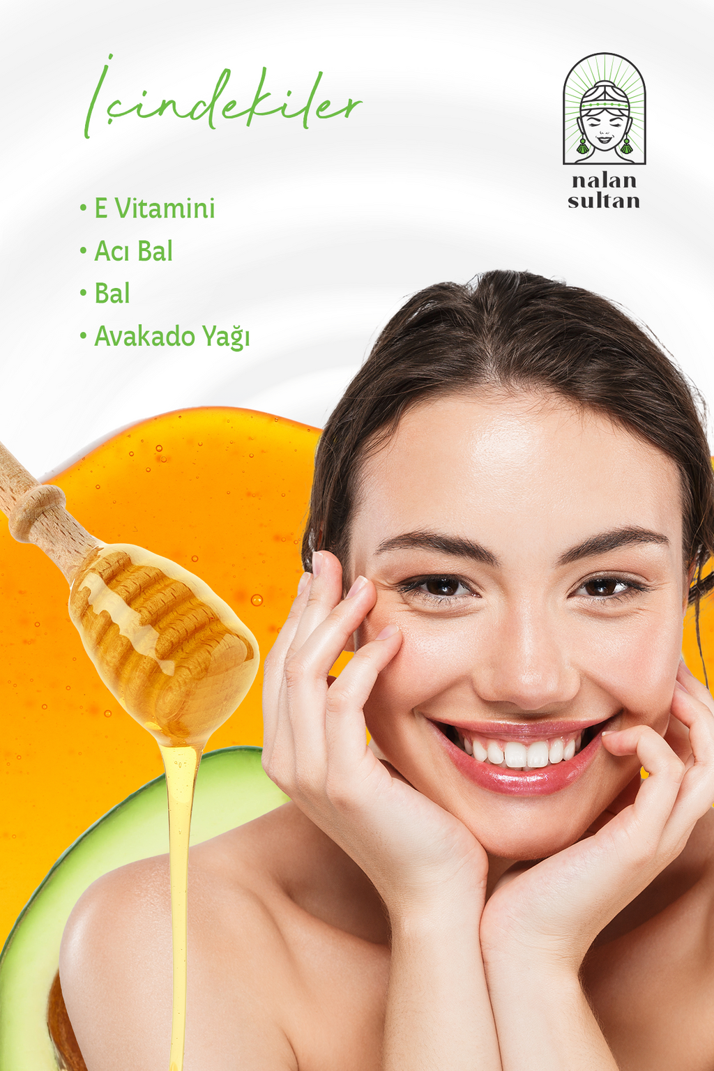 Nalan Sultan | Gençlik Acı Bal Maskesi, Orijinal Acı Ballı Yüz Maskesi, Honey Glow Mask, Nem ve Elastiklği Artırır