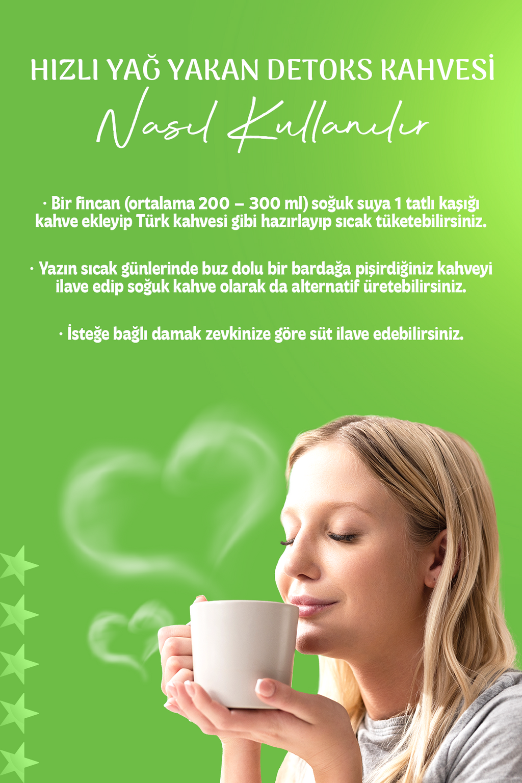 Hızlı Yağ Yakan Detoks Kahvesi | Gün Boyu Enerji, Bitkisel Diyet Kahve (1 Aylık) 250gr