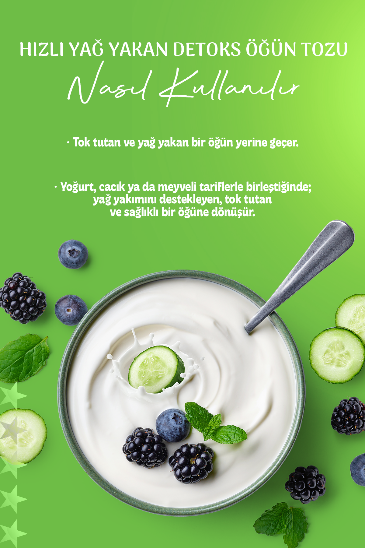 Hızlı Yağ Yakan Detoks Öğün Tozu | %100 Naturel Detoks Diet Meal (1 Aylık) 250gr