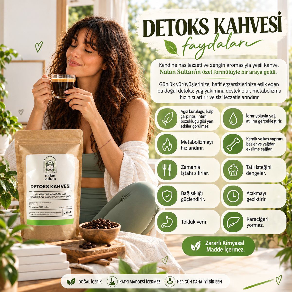 Hızlı Yağ Yakan Detoks Kahvesi (1 Aylık) 250 gr