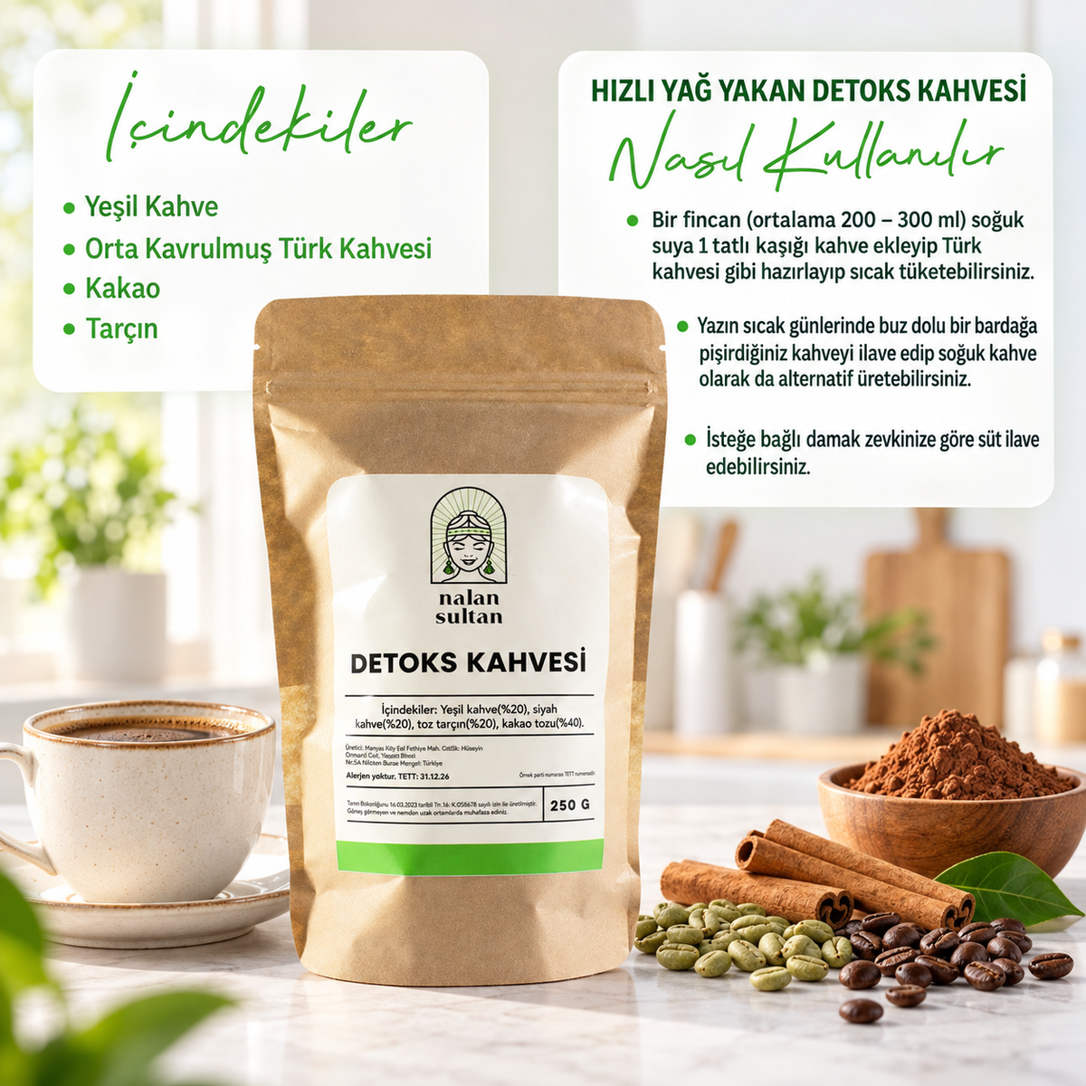 Hızlı Yağ Yakan Detoks Kahvesi (1 Aylık) 250 gr