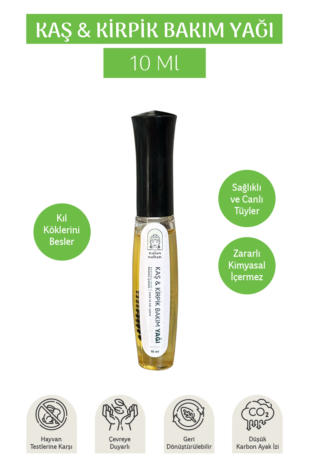 Kaş ve Kirpik Bakım Yağı | %100 Bitkisel Yıpranmış Kirpiklere Özel Selvi Yağlı Bakım Yağı (10ml)