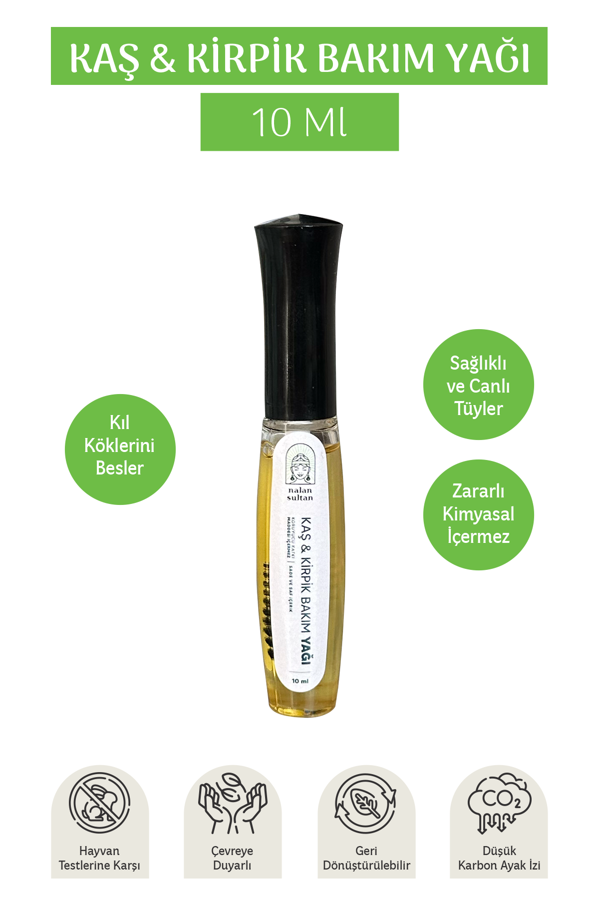 Kaş ve Kirpik Bakım Yağı | %100 Bitkisel Yıpranmış Kirpiklere Özel Selvi Yağlı Bakım Yağı (10ml)