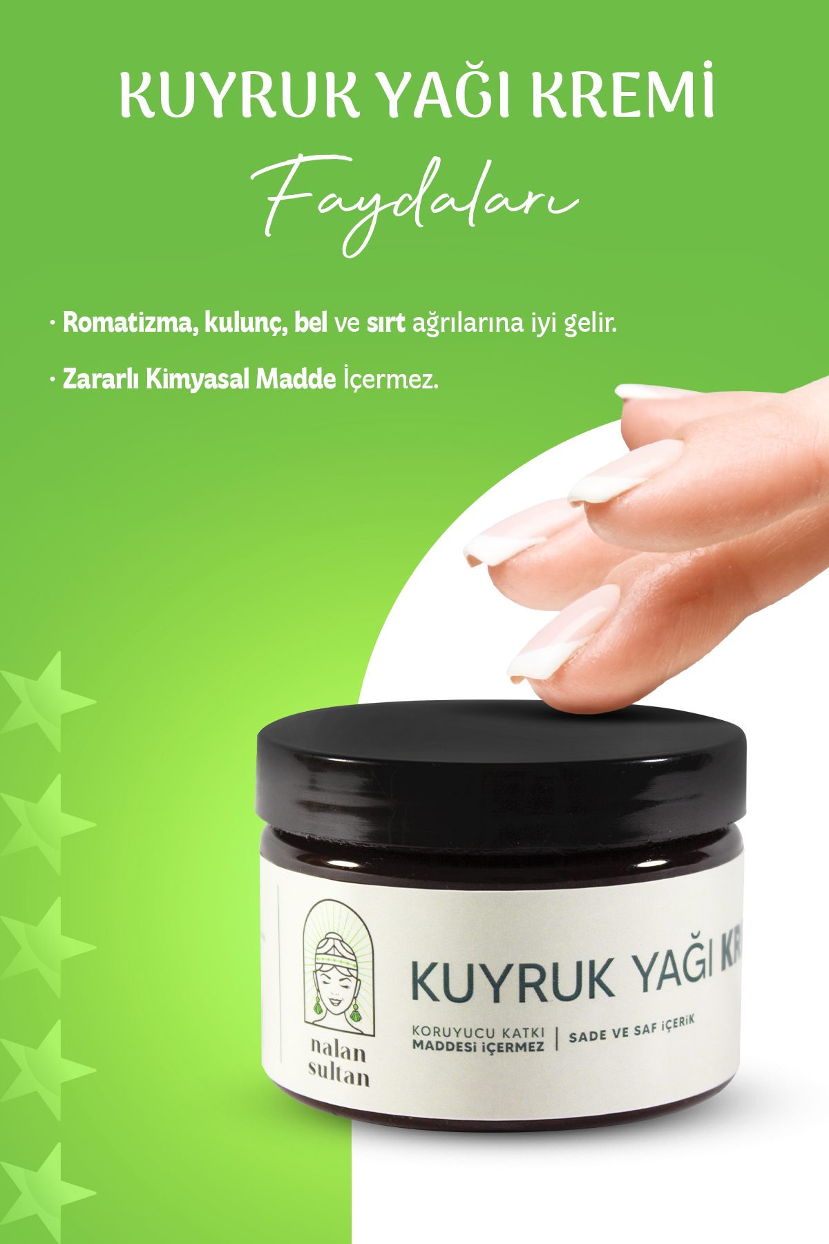 Kuyruk Yağı Kremi 150 ml | Bel ve Sırt Ağrılarına İyi Gelir, %100 Doğal İçerik, Kimyasal İçermez