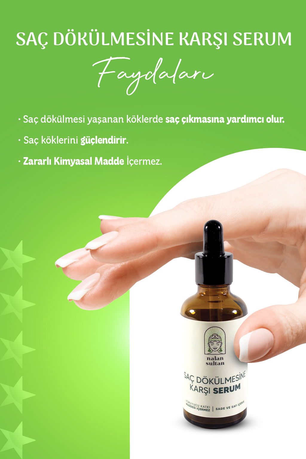 Saç Dökülmesine Karşı Serum | Biberiye Yağı İçeren Saç Bakım Yağı, Saç Uzatır (50 ml)