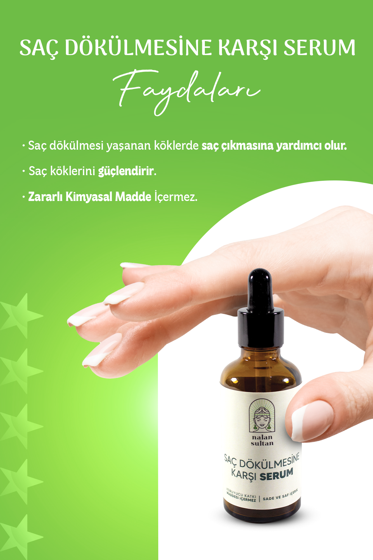 Saç Dökülmesine Karşı Serum | Biberiye Yağı İçeren Saç Bakım Yağı, Saç Uzatır (50 ml)