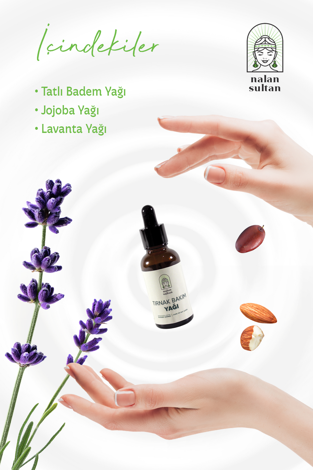 Güçlendirici, Besleyici, Nemlendirici, Vegan Tırnak Bakım Yağı %100 Naturel (30ml)