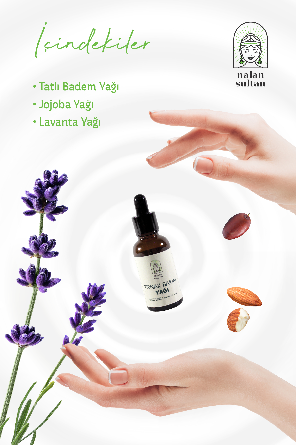 Güçlendirici, Besleyici, Nemlendirici, Vegan Tırnak Bakım Yağı %100 Naturel (30ml)