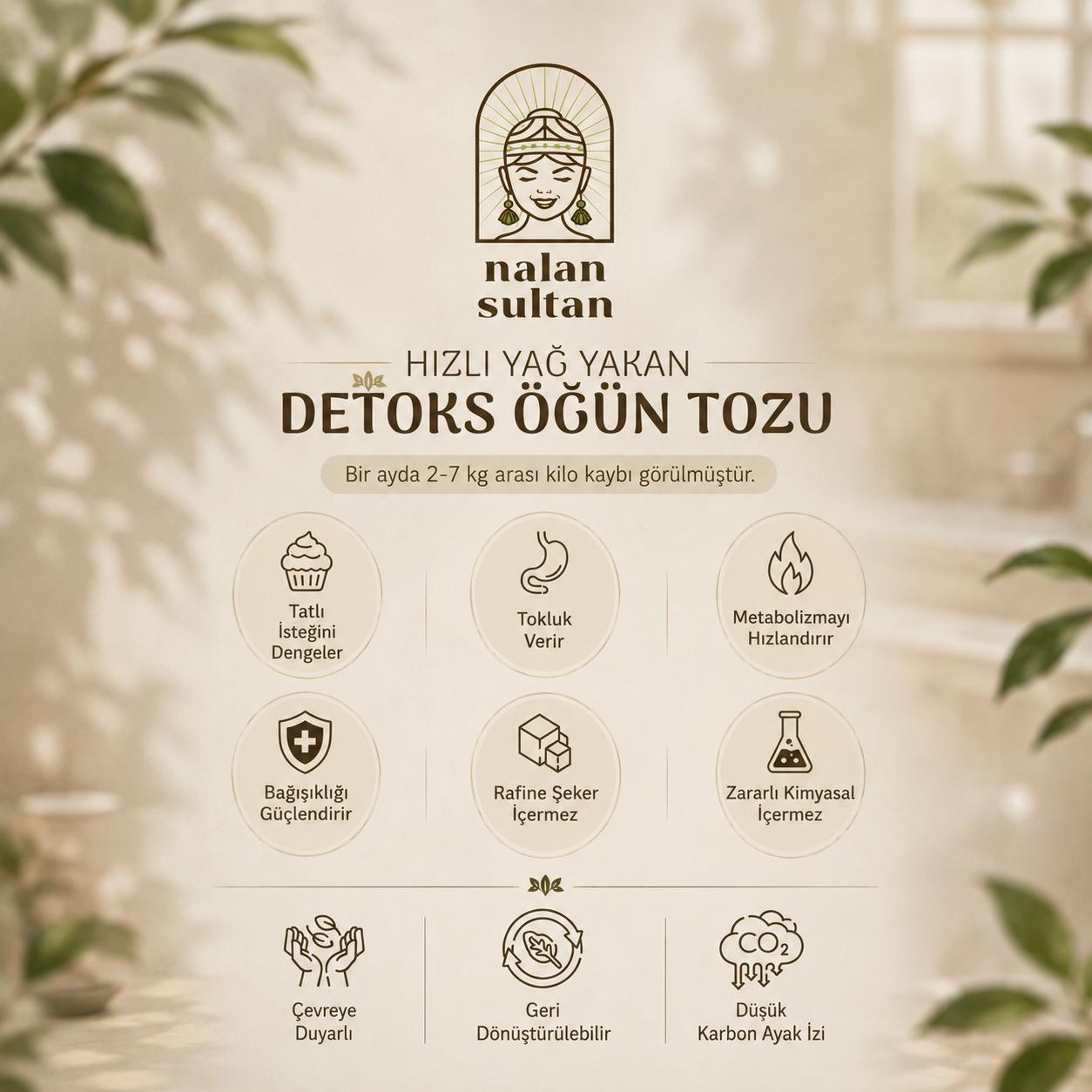 Hızlı Yağ Yakan Detoks Öğün Tozu (1 Aylık) 250 gr