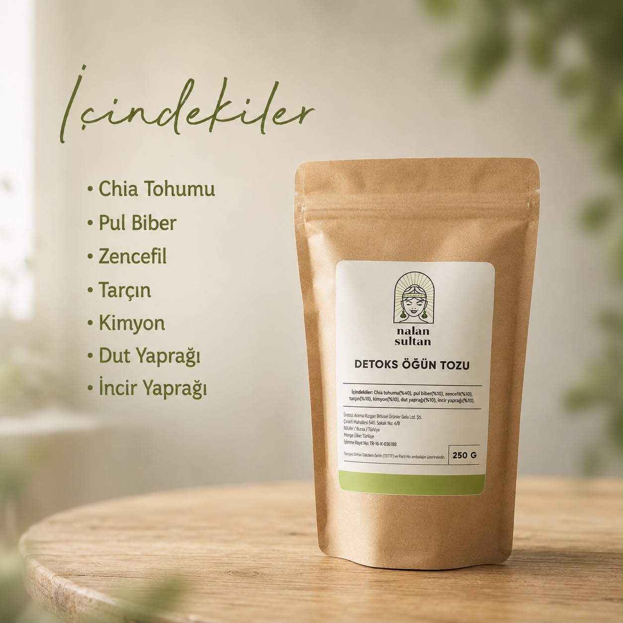 Hızlı Yağ Yakan Detoks Öğün Tozu (1 Aylık) 250 gr